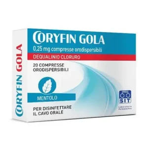 Coryfin gola - 0,25mg compresse orodispersibili dequalinio cloruro 20cpr