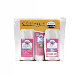 Euphydra - kit viaggio pasta barriera 25ml + baby shampoo 100ml + dermo detergente 100ml