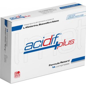 Bio health - Acidif plus integratore alimentare a base di L-Metionina, boswellia e ibisco 14 compresse