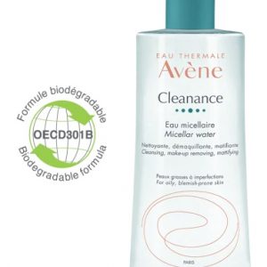 Avène cleanance -acqua micellare detergente, struccante, opacizzante pelli grasse con imperfezioni viso e occhi 400ml