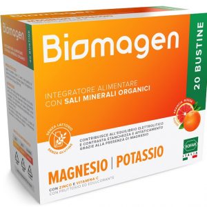 Biomagen - Magnesio e potassio arancia rossa 20 bustine