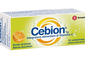 Cebion - integratore alimentare di vitamina c gusto arancia senza zuccheri 1g 10 compresse effervescenti