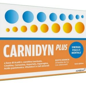 Alfasigma - Carnidyn plus per stanchezza gusto arancia 20 bustine con edulcoranti