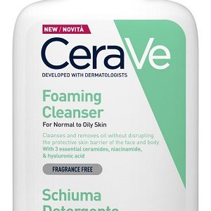 Cerave schiuma detergente viso per pelli da normali a grasse senza profumo 473ml