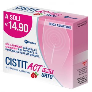 Cistit act - Forte urto integratore alimentare favorisce la funcionalità delle vie urinarie 14 bustine
