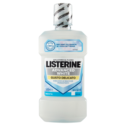 Listerine - collutorio advanced white gusto delicato menta 500ml