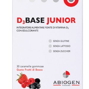 Abiogen - D3 Base junio donte di vitamina 30 caramelle gommose frutti di bosco