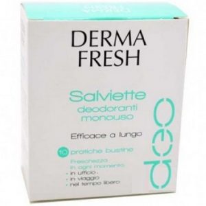 Derma fresh - salviette deodorante monouso lunga durata 10 bustine
