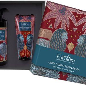Euphidra - linea corpo profumata bergamotto & patchouli doccia gel 400ml + crema corpo 200ml