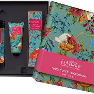 Euphidra - linea corpo profumata petali di rosa doccia gel 400ml + crema mani 50ml + acqua profumata 125ml