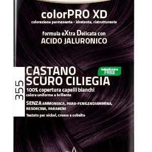 Euphidra - color pro colorazione permanente con acido jaluronico castano scuro ciliega 355 senza ammoniaca