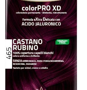Euphidra - color pro colorazione permanente con acido jaluronico castano rubino 465 senza ammoniaca