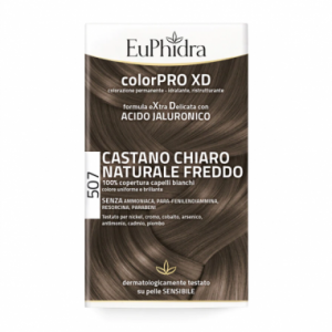 Euphidra - color pro colorazione permanente con acido jaluronico vstano chiaro naturale freddo 507 senza amoniaca