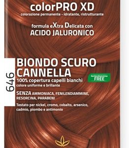 Euphidra - color pro colorazione permanente con acido jaluronico biondo scuro cannella 646 senza ammoniaca