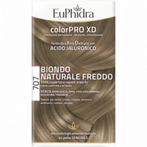 Euphidra - color pro colorazione permanente con acido jaluronico biondo naturale freddo 707 senza ammoniaca