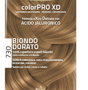Euphidra - color pro colorazione permanente con acido jaluronico biondo dorato 730 senza ammoniaca