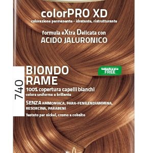 Euphidra - color pro colorazione permanente con acido jaluronico biondo rame 740 senza ammoniaca