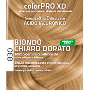 Euphidra - color pro colorazione permanente con acido jaluronicobiondo chiaro dorato 830 senza ammoniaca