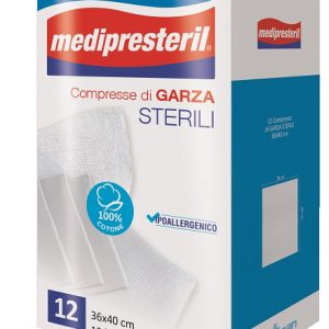 Medipresteril - compresse di garza sterili 12pz 36x40cm