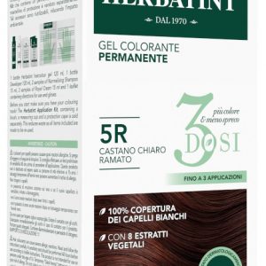 Herbatint - gel colorante permanente castano chiaro ramato 5R pelle sensibile senza ammoniaca