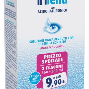 Montefarmaco - irilenti con acido ialuronico prezzo speciale 2 flaconi 360ml + 360ml porta lenti incluso