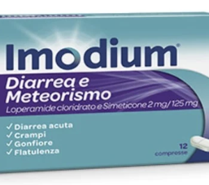 Imodium Diarrea e Meteorismo 12 compresse