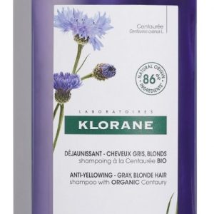 Klorane - shampoo anti-ingiallimento per capelli grigi biondi 400ml