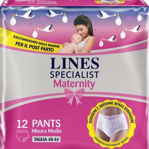 Lines - maternity 12 pants misura media taglia 40-44 per il post parto