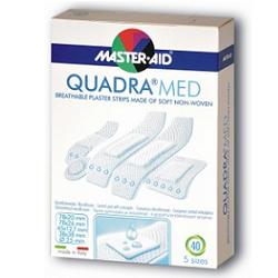 Master-aid - cerotti quadra med in morbido tessuto non tessuto 40pz 5 formati