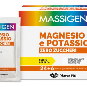 Massigen - magnesio potassio zero zuccheri vit. A,C,E 24+6 bust arancia rossa