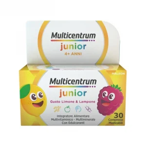 Multicentrum - Junior limone & lampone multivitaminico con edulcoranti 30 cpr