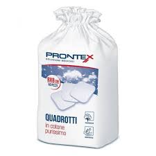 Prontex - quadrotti in cotone purissimo 8x8cm 50 pz