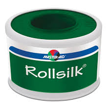 Master-aid - rollsilk cerotto in seta artificiale bianca latex free 5m x 2,5cm