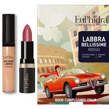 Euphidra - labbra bellissime ciliegia balsamo 7ml + rossetto mat rosso