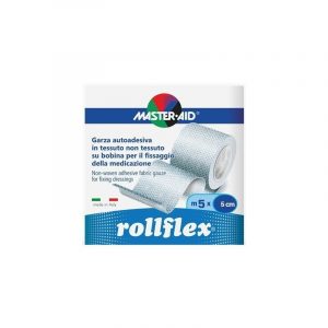 Master-aid - rollflex garza autoadesiva in tessuto non tessuto 5cmx5m