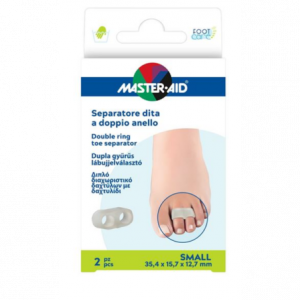 Master-aid - separatore dita a doppio anello 2pz small 35,4x15,7x12,7mm