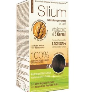 Silium - colorazione permanente per capelli vitalizzante castano naturale 4.0  senza ammoniaca