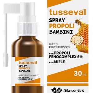 Tusseval - Spray gola propoli bambini con miele 30ml