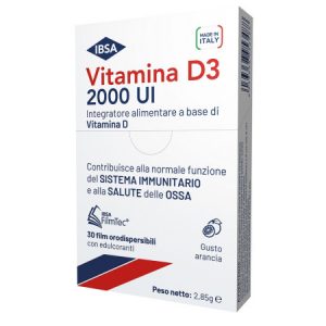 IBSA - vitamina D3 integratore alimentare per la normale funzione del sistema immunitario 30 film orodisperisbili