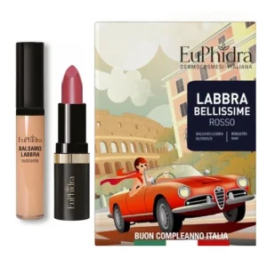 Euphidra - labbra bellissime ciliegia balsamo 7ml + rossetto mat ciliegia