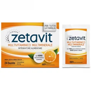 Zetavit - Multivitaminico con vero succo d'arancia senza coloranti 24 buste